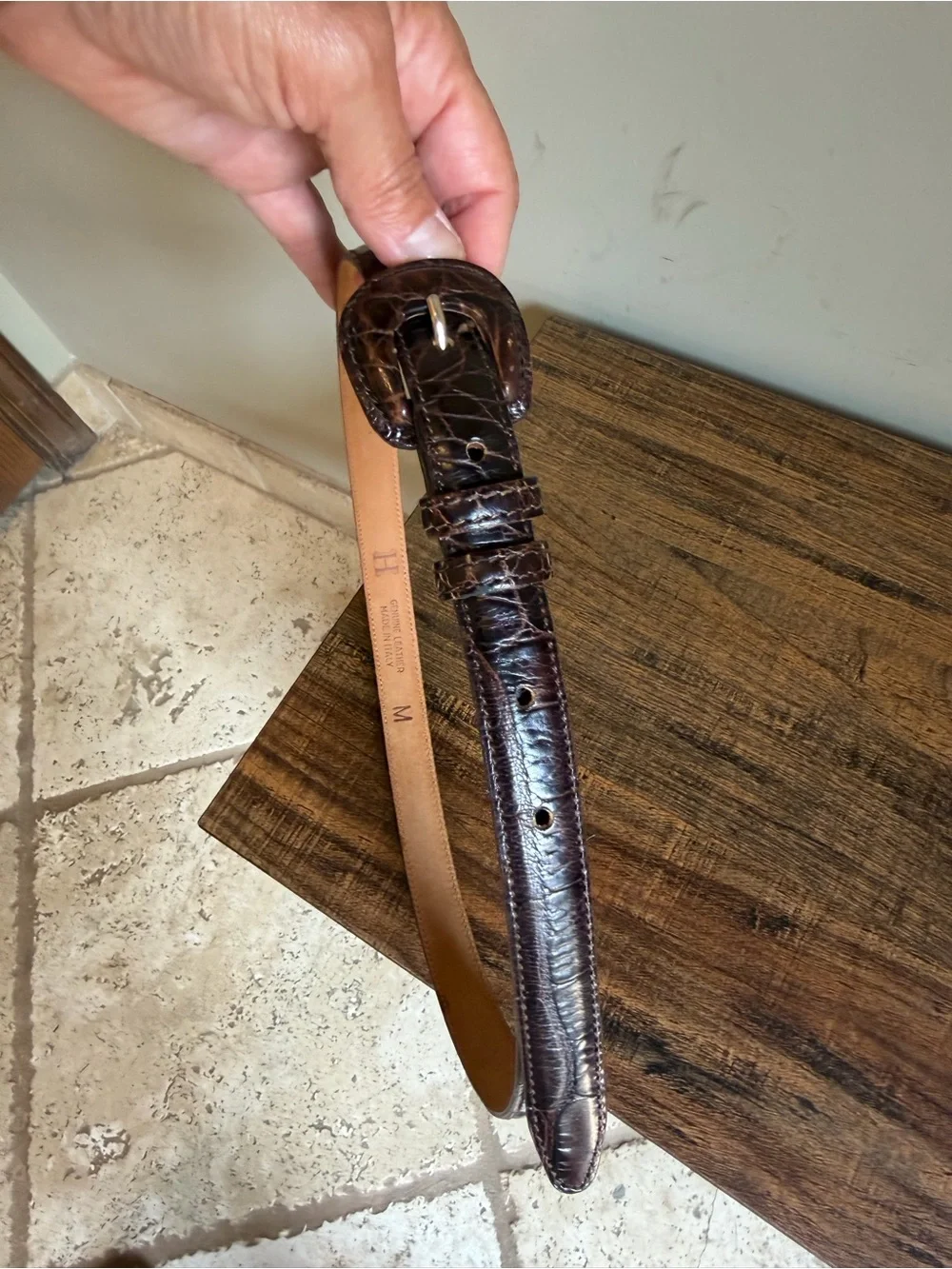 H Belt Italian Leather M Men’s /Women’s